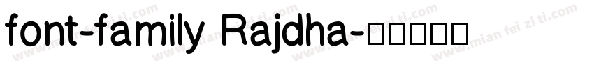 font-family Rajdha字体转换